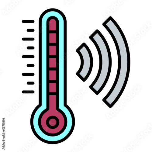 Temperature Line Color Icon