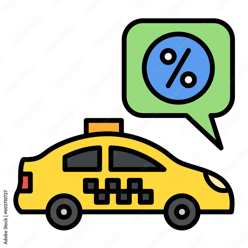 Naklejka premium Discount Line Color Icon