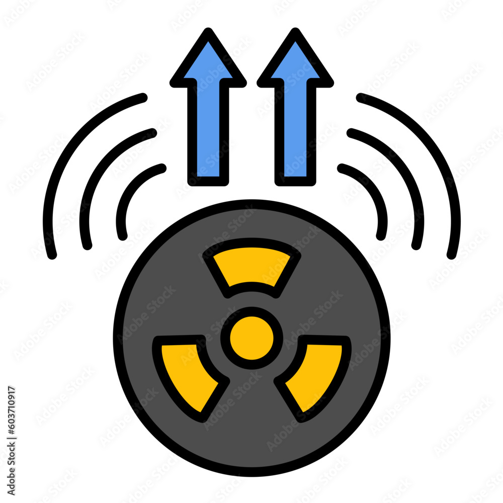 Radiation Line Color Icon