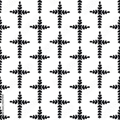 Seamless pattern with Christian crosses. Print for textile, wallpaper, covers, surface. For fashion fabric. Retro stylization. Religious seamless pattern