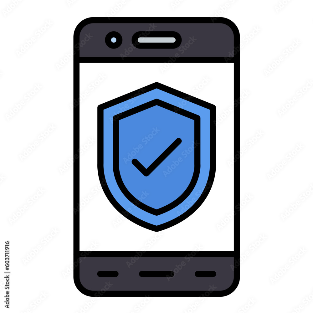Mobile Safety Line Color Icon Mobile Safety Line Color Icon