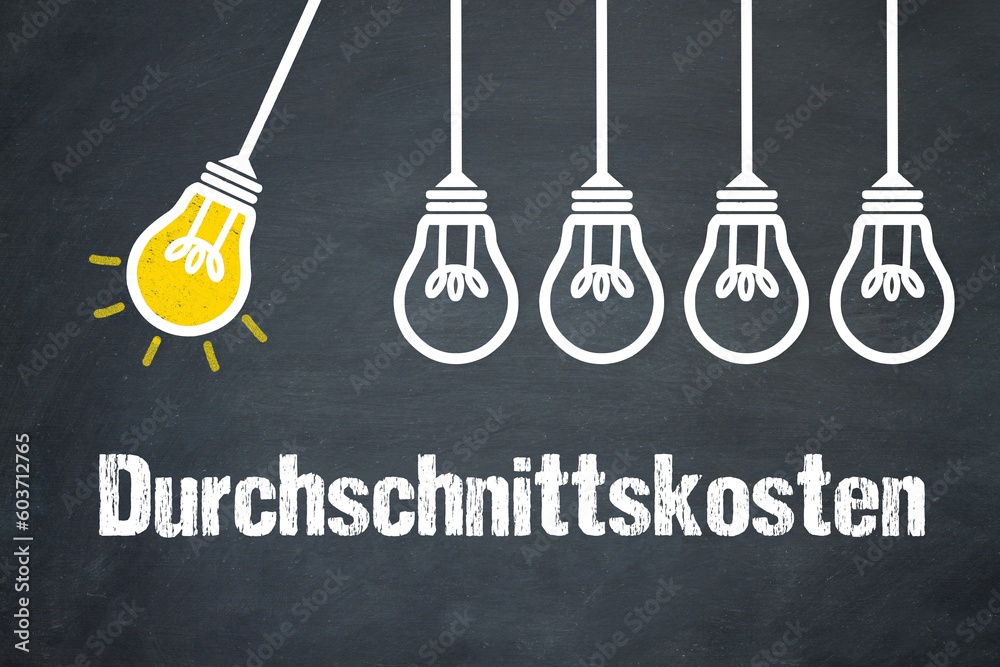 Fototapeta premium Durchschnittskosten