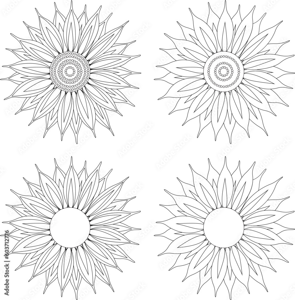 vector sunflower silhouette vector sunflower silhouette