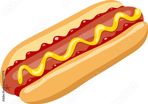 vector hot dog