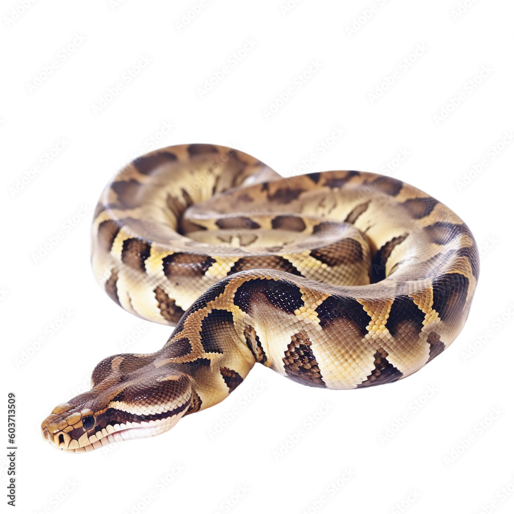 animal Python sitting on a transparent background, Generative ai animal Python sitting on a transparent background, Generative ai