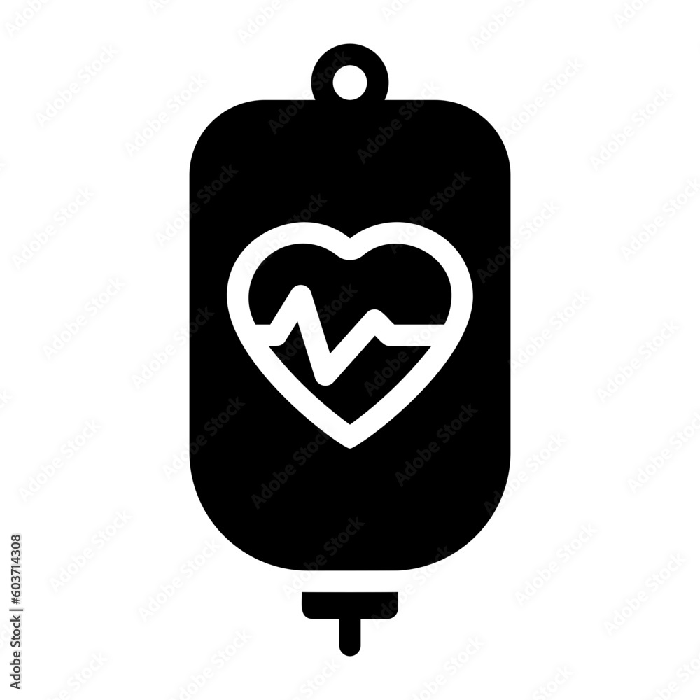 Obraz premium iv bag glyph icon