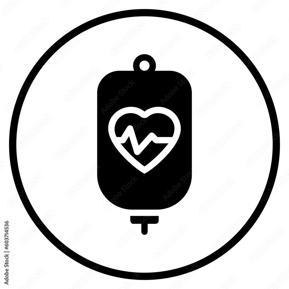 Obraz premium iv bag glyph icon