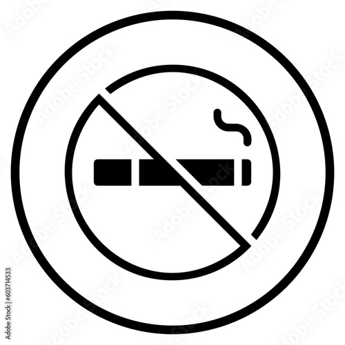 no smoking glyph icon