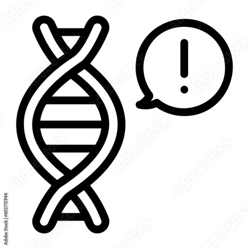 genes line icon