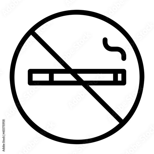 no smoking line icon