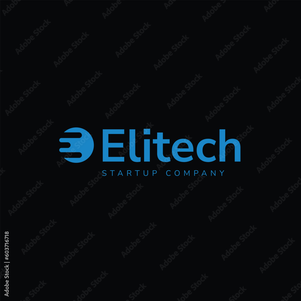 Obraz premium Tech Startup logo template. A clean, modern, and high-quality design logo vector design. Editable and customize template logo