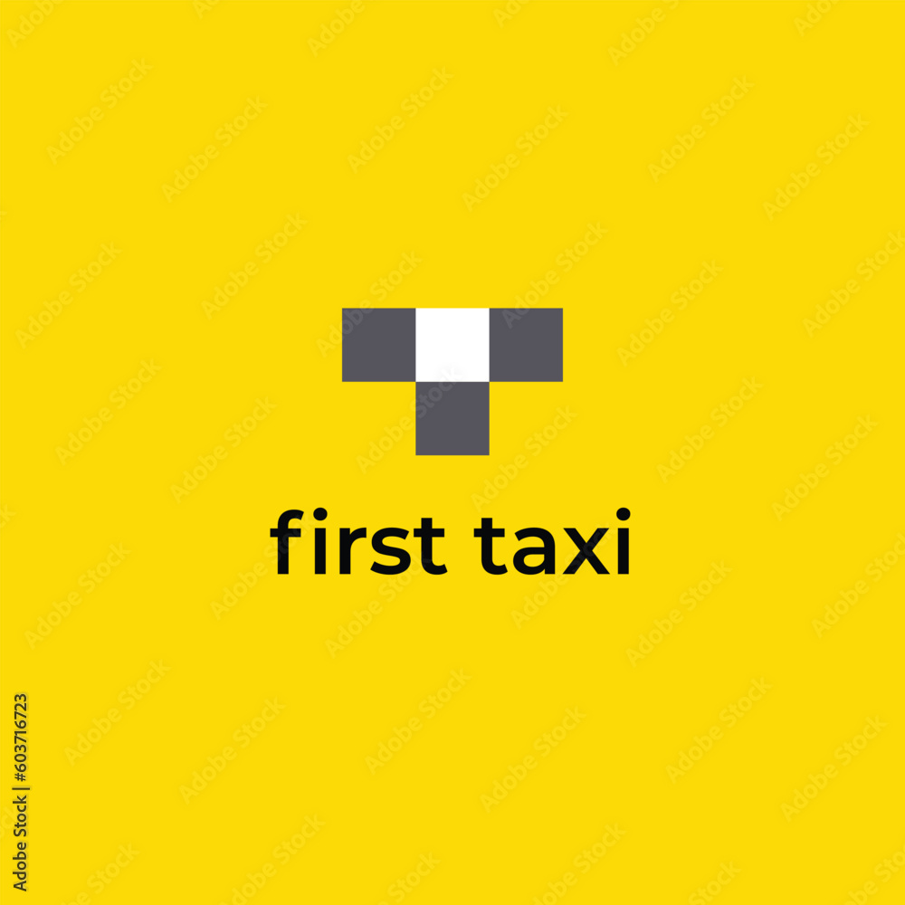 Obraz premium Taxi logo template. A clean, modern, and high-quality design logo vector design. Editable and customize template logo
