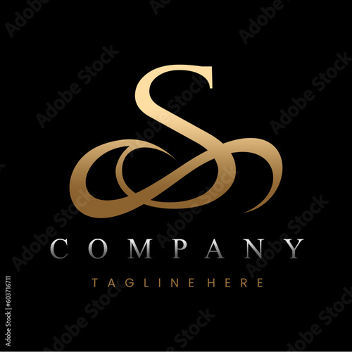 Golden Luxury Letter A Logo Design