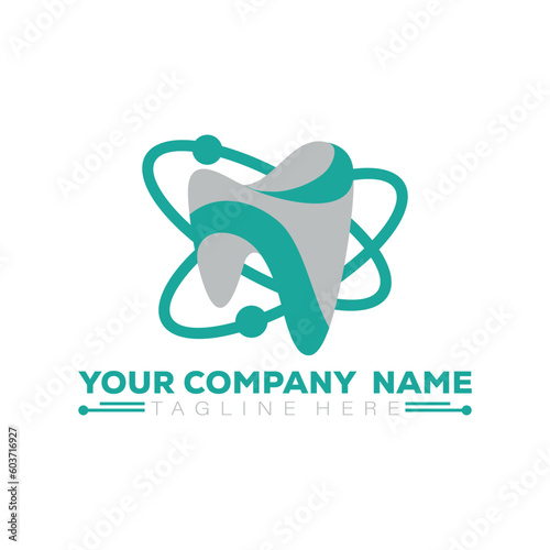 Dental logo design vector template. Dentist logo design concept.