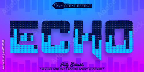 Music Echo Editable Text Effect Template