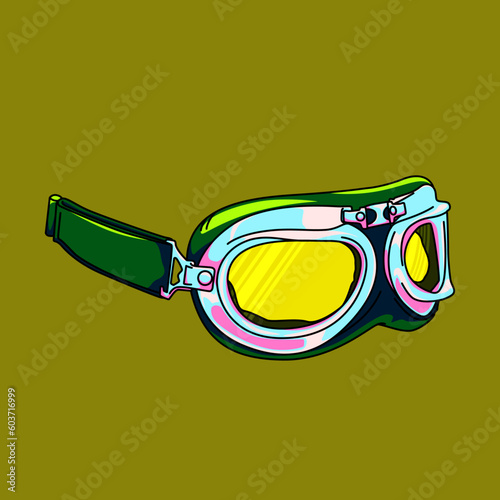 黄色ゴーグル（yellow goggle）(ai)