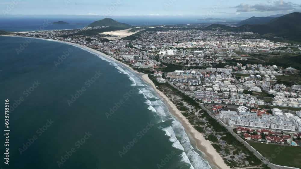 Florianopolis aerial view of isla santa catarina praia ingles 