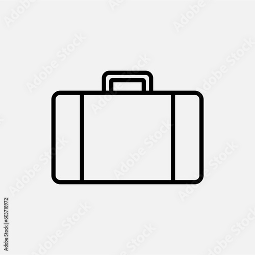 Briefcase Icon. Bag Business, Office Bag Symbol - Vector. Portfolio Symbol for Design, Presentation, Website or Apps. 