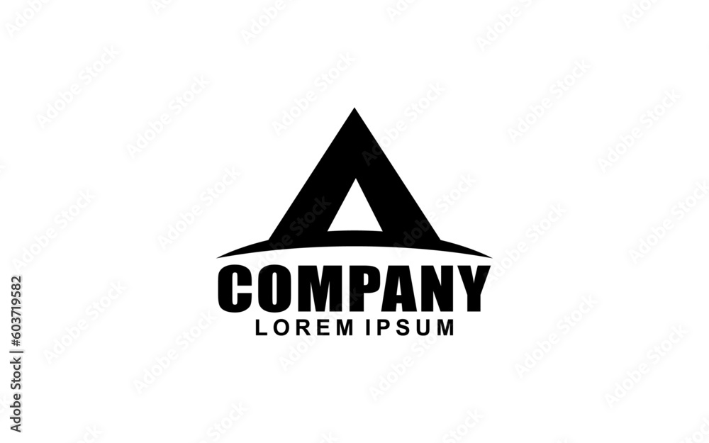 Letter A logo template with modern style. Letter A logo template with modern style.