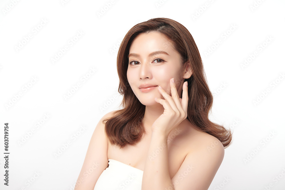 Beautiful young asian woman with clean fresh skin on white background, Face care, Facial treatment, Cosmetology, beauty and spa, Asian women portrait. Beautiful young asian woman with clean fresh skin on white background, Face care, Facial treatment, Cosmetology, beauty and spa, Asian women portrait.
