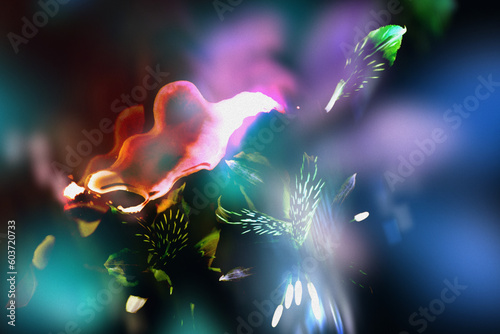 Negative Flowers Background