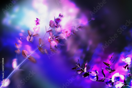 Negative Flowers Background