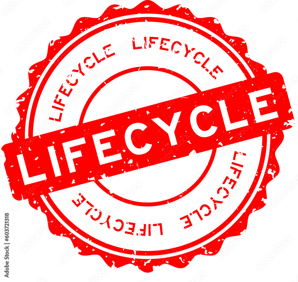 Grunge red lifecycle word round rubber seal stamp on white background Grunge red lifecycle word round rubber seal stamp on white background