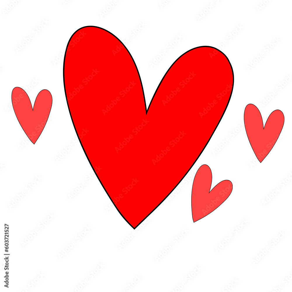 red heart on white red heart on white