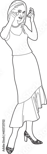 Drawing of a feminine woman