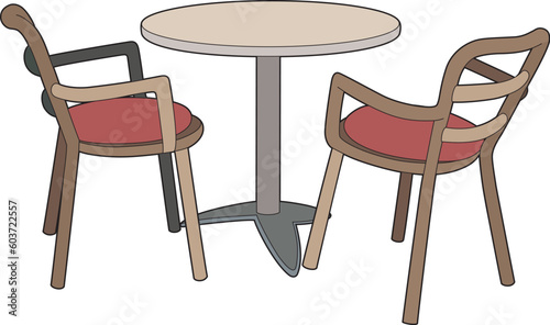 Two armchairs and a table