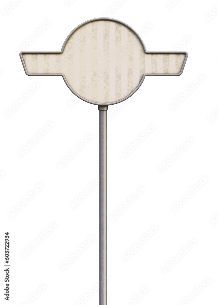 Retro Sign or Light Board 3D Images PNG