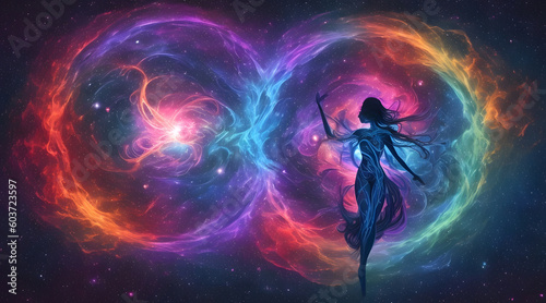 abstract cosmic soulmate entanglement AI generate