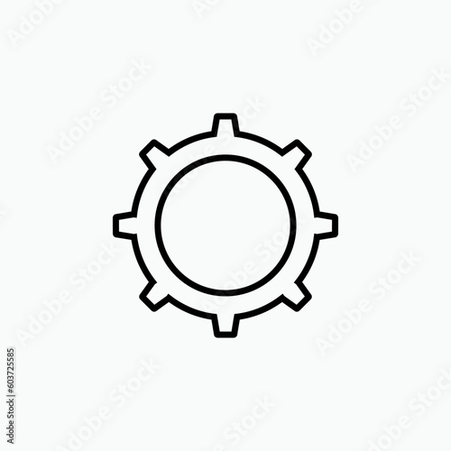 Gear Icon . Setting, Cog Symbol for Design, Presentation, Website or Apps Elements – Vector. 