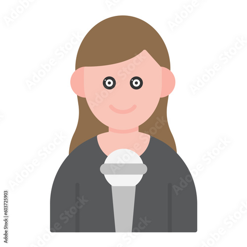 Female Journalist Icon