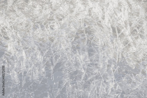 Realistic Vector illustration of an ice surface of the river. Texture of ice shards. Winter background.
