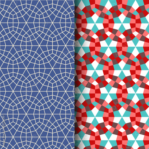 Persian Orosi Glass Islamic Geometric Pattern design photo