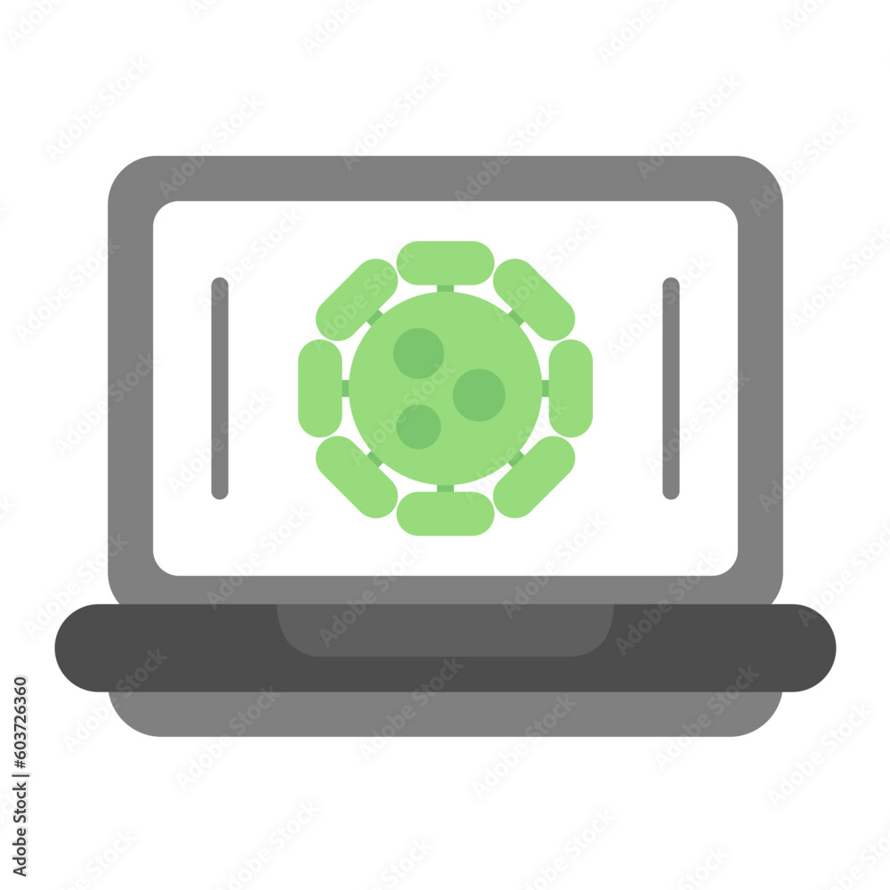 Laptop Virus Icon
