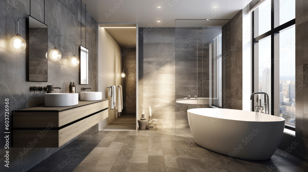 Interior of a Urban Modern Bathroom Interior of a Urban Modern Bathroom
