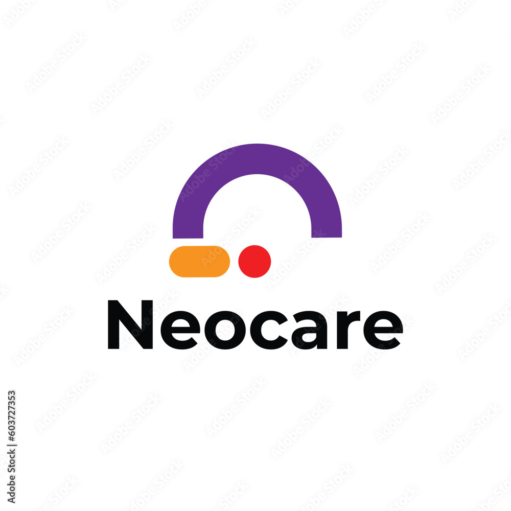 Fototapeta premium Neocare minimal medical logo design