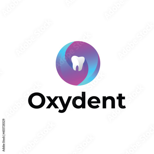 O letter modern dental logo design