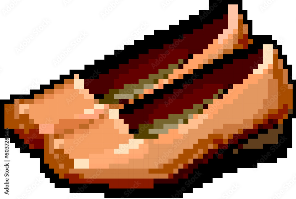 Fototapeta premium girl woman shoes game pixel art retro vector. bit girl woman shoes. old vintage illustration