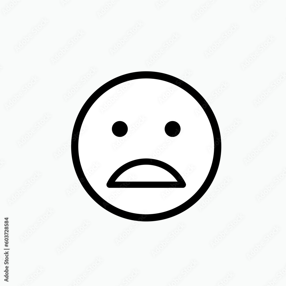 Fototapeta premium Sad Emoji Faces Icon for Apps and Websites – Vector. 