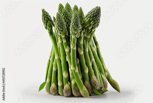 Asparagus isolated on white background. generative ai