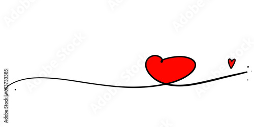 Draw a line to form a heart