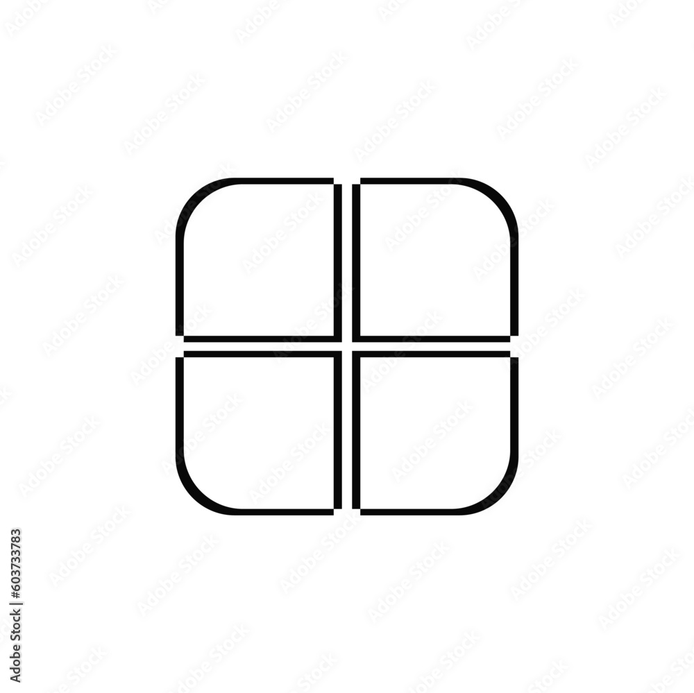 Rectangle vector logo template design Rectangle vector logo template design