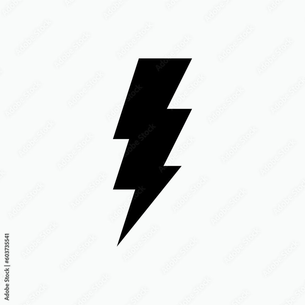 Lightning Icon. Thunderbolt Symbol. Charging Sign - Vector. Lightning Icon. Thunderbolt Symbol. Charging Sign - Vector.