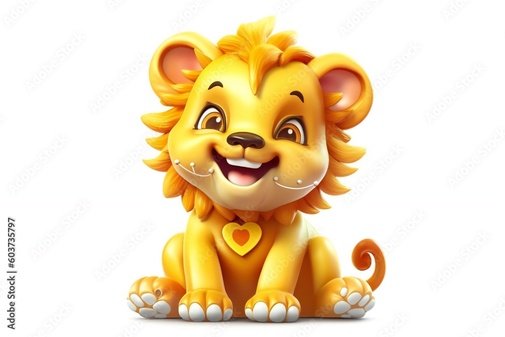 A cartoon tiger with a big smile on its face Generative AI A cartoon tiger with a big smile on its face Generative AI