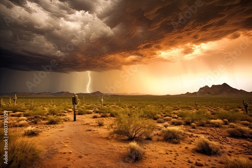 Arizona Monsoon Storm Across the Desert 
