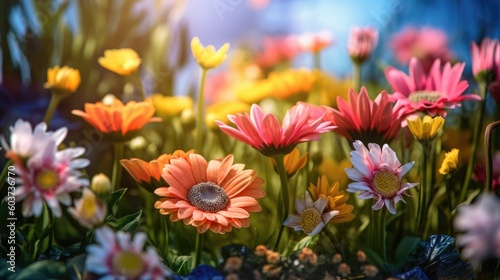 Colorful Spring flowers. Ge...