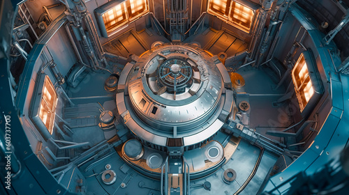 Powering the Future, Understanding the Technology of a Nuclear Reactor in a Metal Enclosure, Generative AI photo